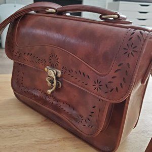 EcoSusi - Brown Vintage Inspired Faux Leather Handbag